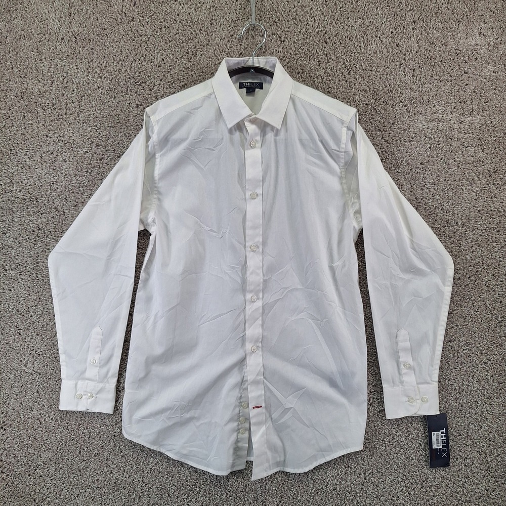 Tommy Hilfiger Button Down Boys 20 White THFlex Dresswear Classic Preppy